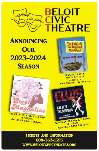 2023-24 Season Poster | Beloit Civic Theatre